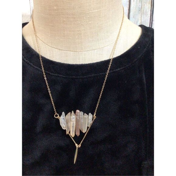 NWT Hey Doll Quartz Crystals Gold Necklace Chakra Reiki 22” Adjustable Length 🌸 - Picture 7 of 11